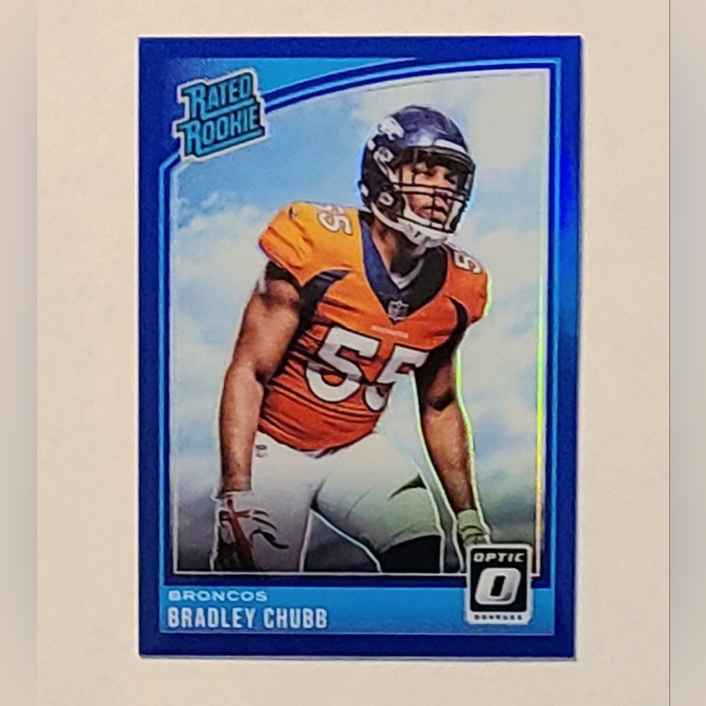 Bradley Chubb 2018 Donruss Optic Blue Parallel Rookie NFL Football Card /149